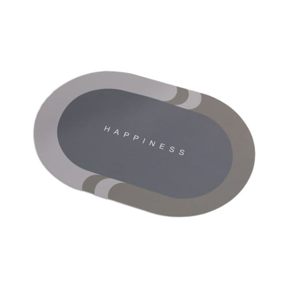 NSESSHome Super Absorbent Bath Mat, Quick-drying Bathroom Mats, Super Absorbent Living Room Floor Mat , Rubber Non-slip Bottom, Easy to Clean Bathroom Rugs, Simple Kitchen Doormat (Oval, 40x60cm)