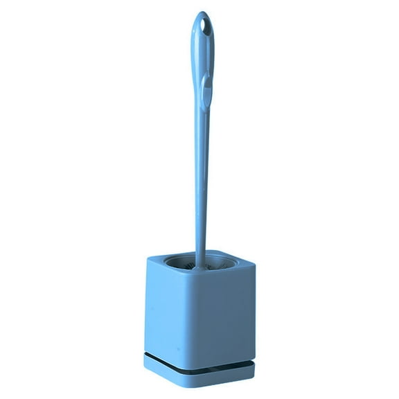 NSESSHome Toilet Bowl Brush and Holder 2 Pack Long Handle Toilet Brush for Bathroom with Separate Base for Floor and Wall Mounted Plastic Toilet Brush Set Under The Rim Household Cleaning