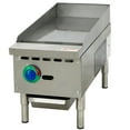 thumbnail image 1 of NSF 12 in. Commercial Countertop Griddle , Thermostat Gas Flat Griddle One Burner 30,000BTU, 1 of 10