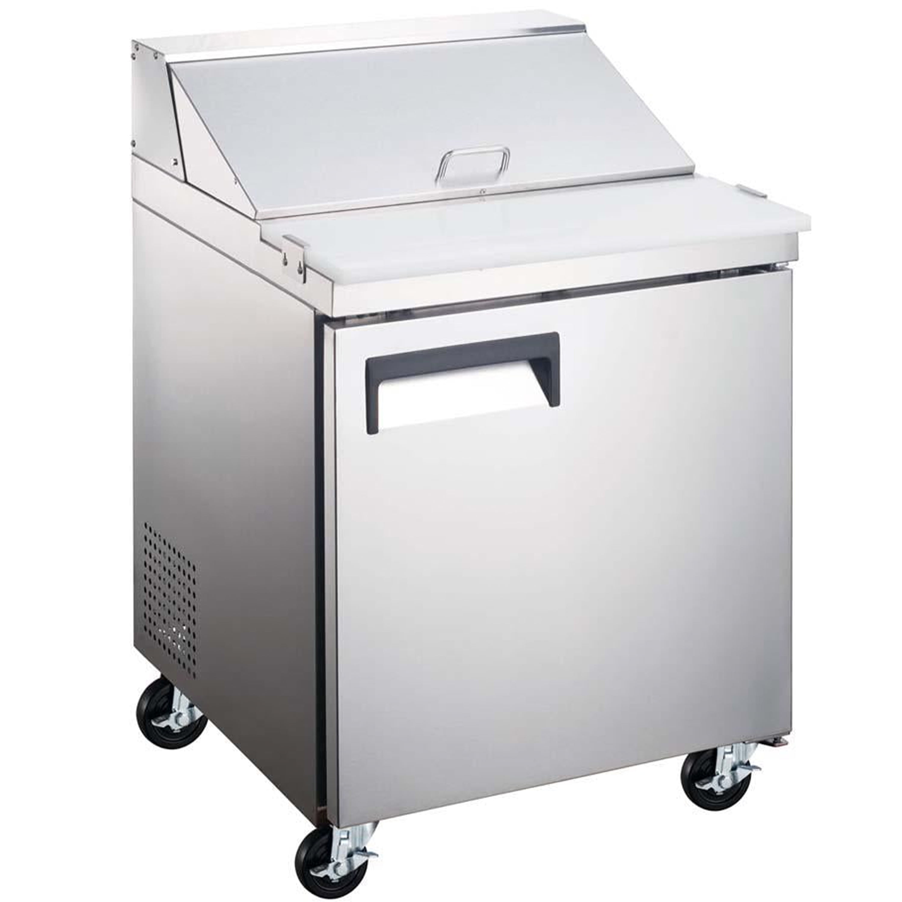 NSF 28 in. Commercial Mega Food Prep Table Refrigerator in Stainless Steel 7.2 Cu.Ft.