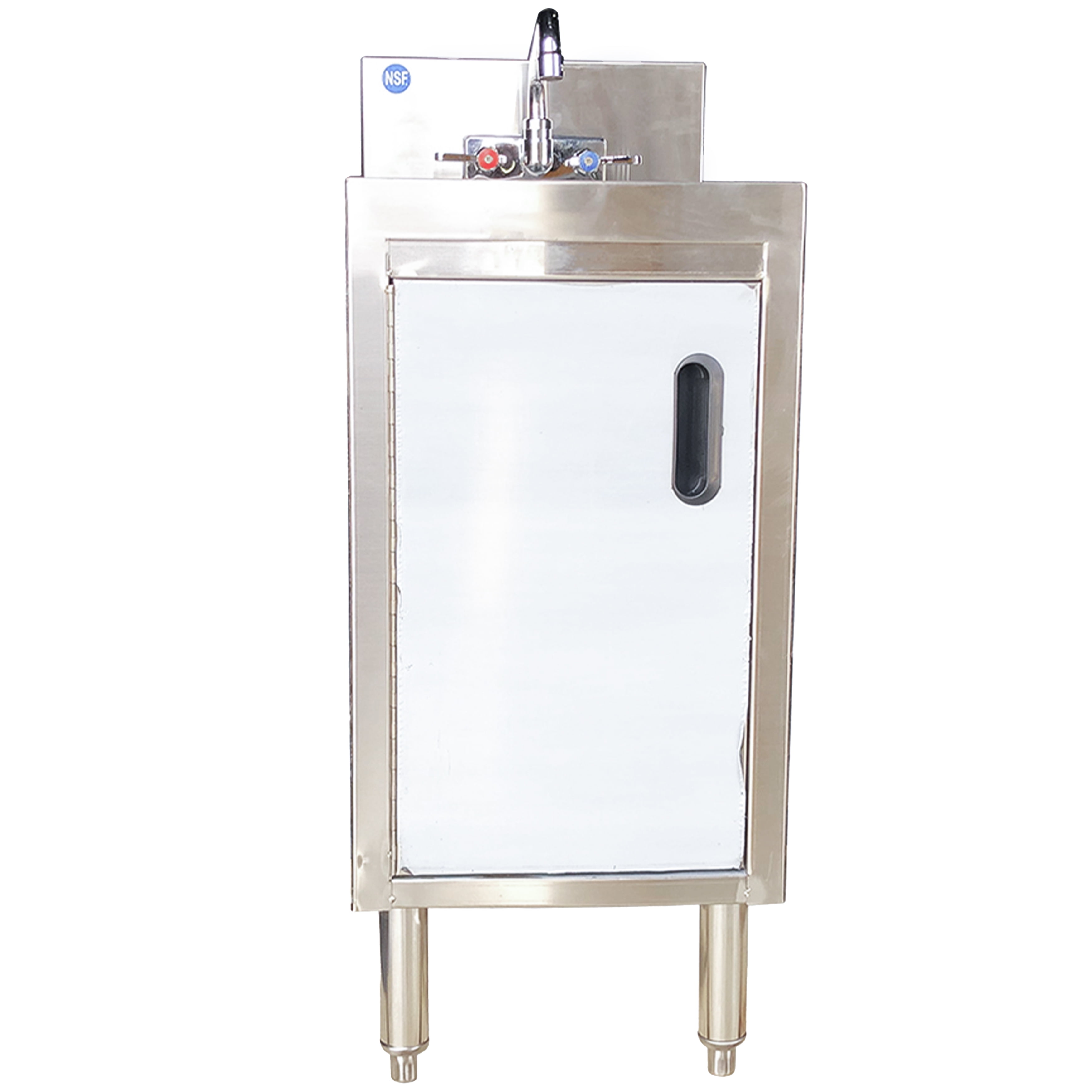NSF 35 in.H Portable Sink, Utility Sink, Stainless Steel Hand-Washing Station, Commercial Sink Single Bowl