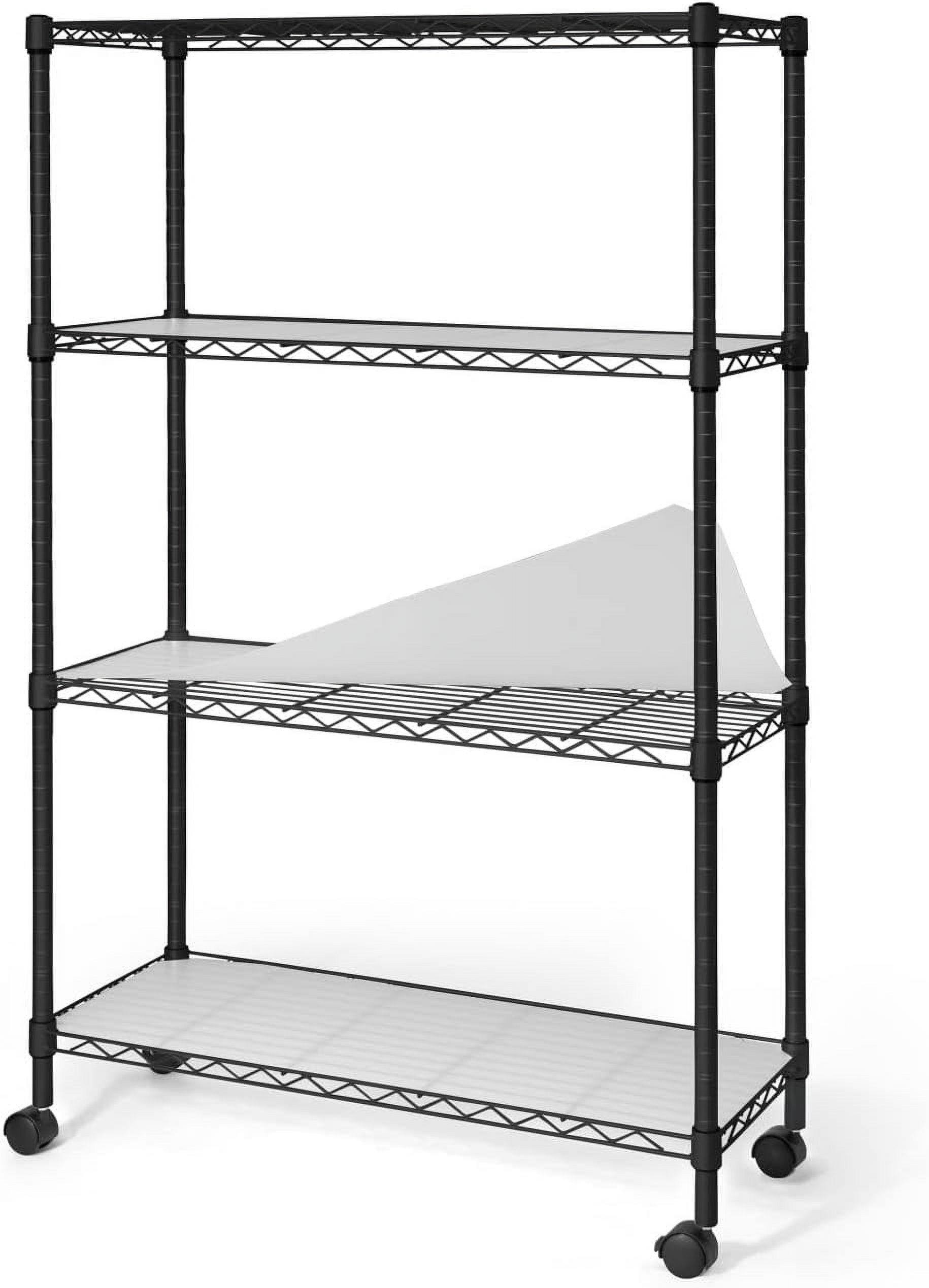 NSF 4Tier Adjustable Height Shelving Unit, Garage Shelving Storage