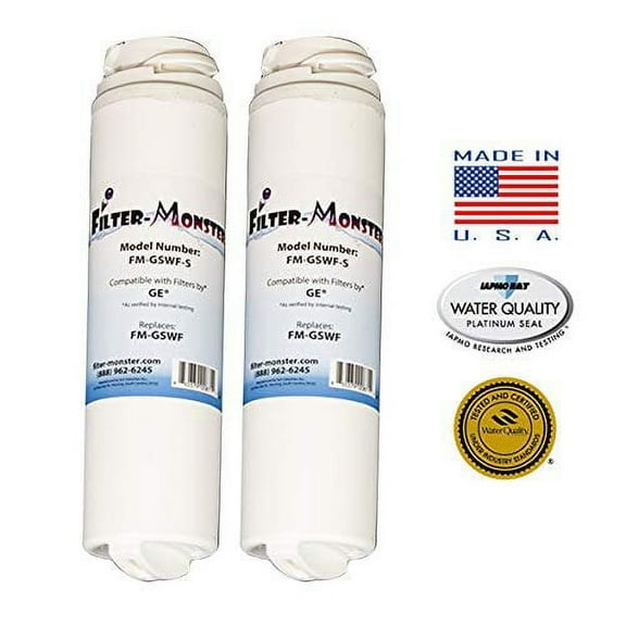 NSF 42, 53, 401 Replacement Refrigerator Water Filter Compatible with GE SmartWater GSWF, 238C2334P001, Kenmore 46-9914, 469914, 9914-2 Pack