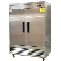 NSF 43 Cu.ft Reach-In double Door commercial  Refrigerator fridge icebox SS interior C55R