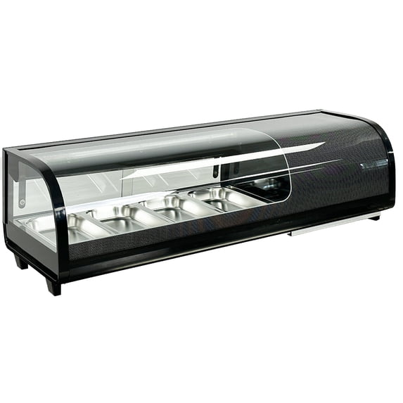 NSF 46.5 in. Commercial Refrigerated Display Case, 4 Pan Sushi Refrigerator, Countertop Refrigerated Showcase