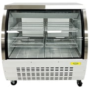 NSF 48 in. Commercial Deli Refrigerator Case 18 Cu.Ft. Sliding Door with Heavy-duty Caster