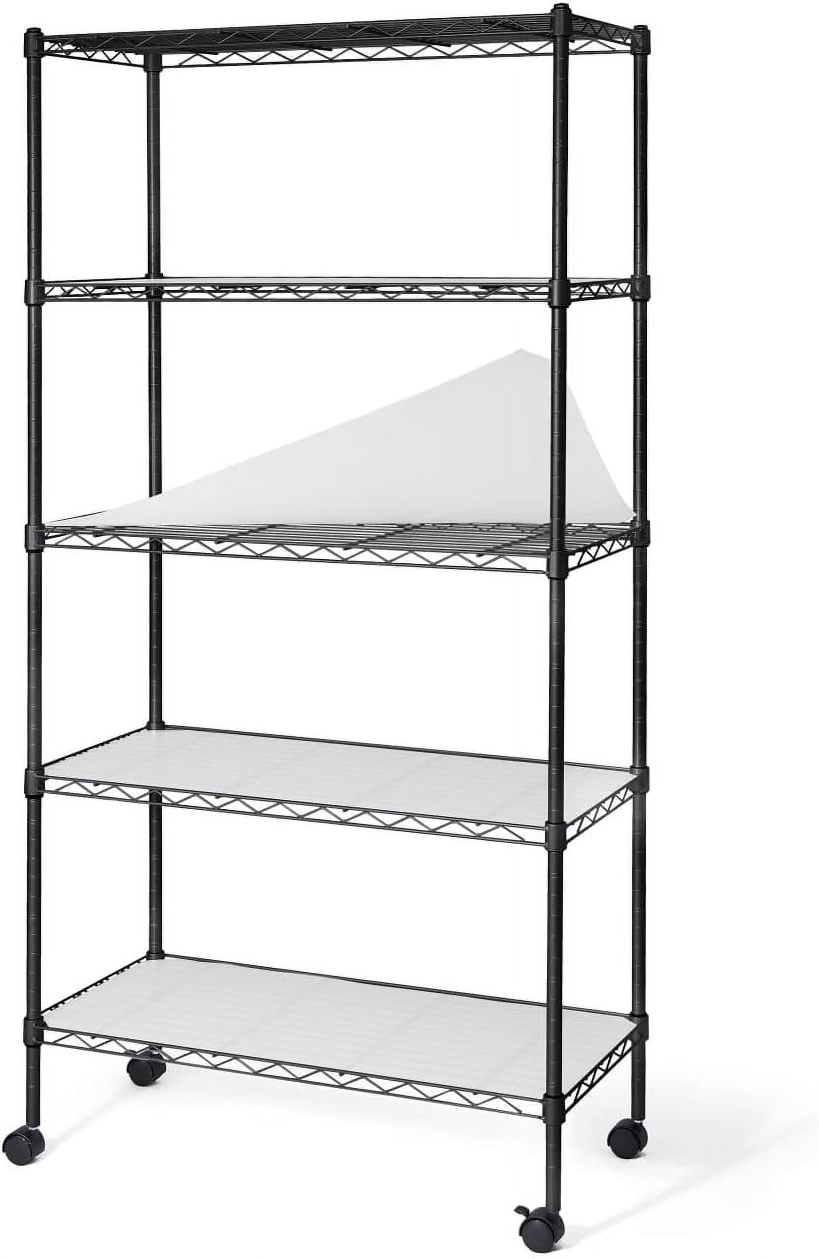 NSF 5Tier Adjustable Height Shelving Unit, Garage Shelving Storage