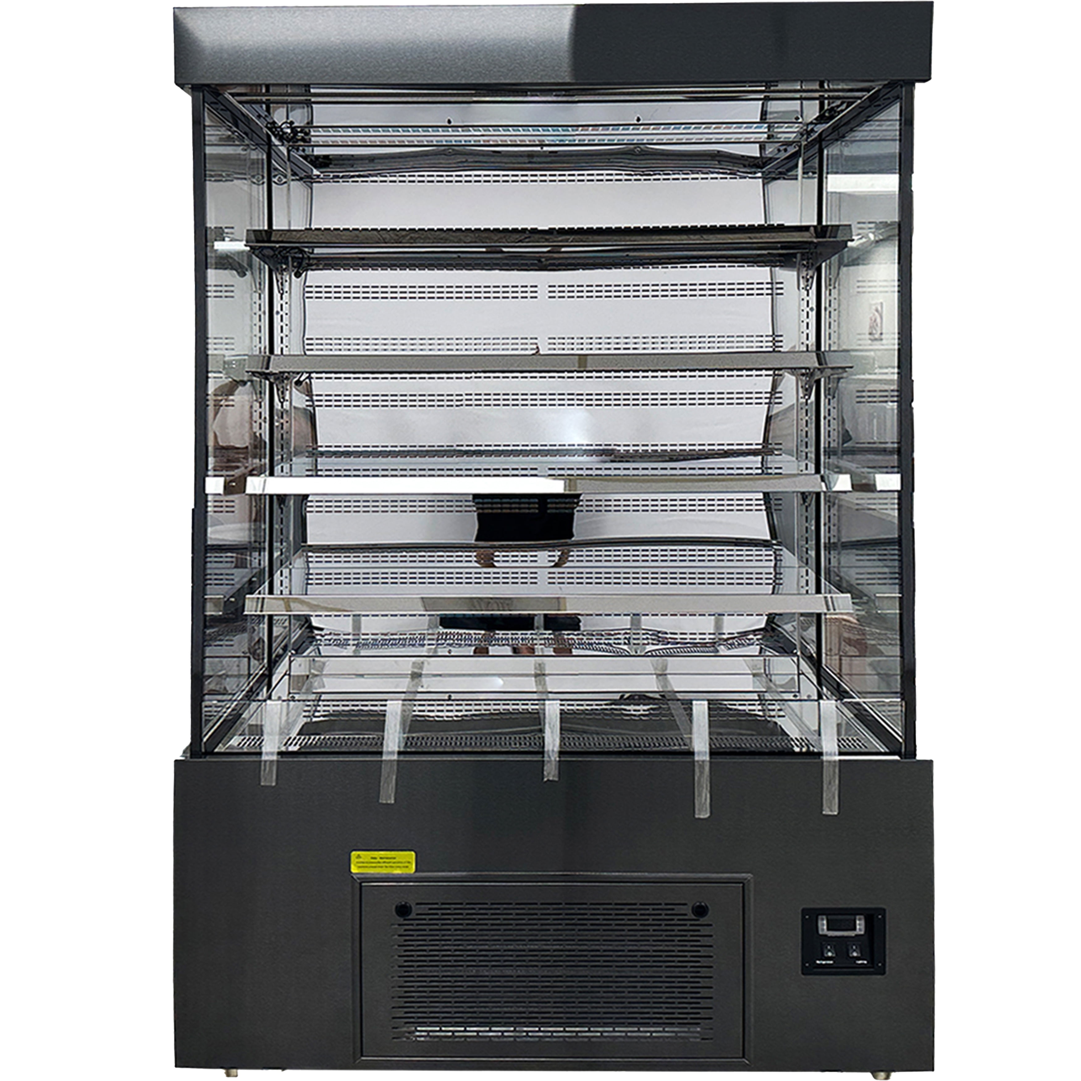 NSF 52 in. Open Air Cooler Display, Commercial Refrigerator, Beverage Display Case Grab & Go Merchandiser Night Curtain