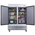 thumbnail image 1 of NSF 54'' Commercial Refrigerator 49 Cu. Ft. Stainless Steel Reach In Solid Door Upright Cooler for Restaurant, 1 of 11