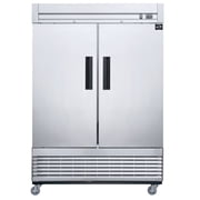 NSF 54 Reach In Refrigerator 42 Cu.ft. Commercial 2-Door Upright Refrigerator in Stainless Steel