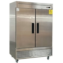 NSF 55 inch 2 Door Reach-in Commercial SS Freezer Frigorifico Commercial C55F Cooler Depot Brand