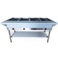 thumbnail image 1 of NSF 59 in. Steamer Four Pan Open Well Gas Propane Steam Table with Undershelf, Warmer 14,000 BTU, 1 of 9