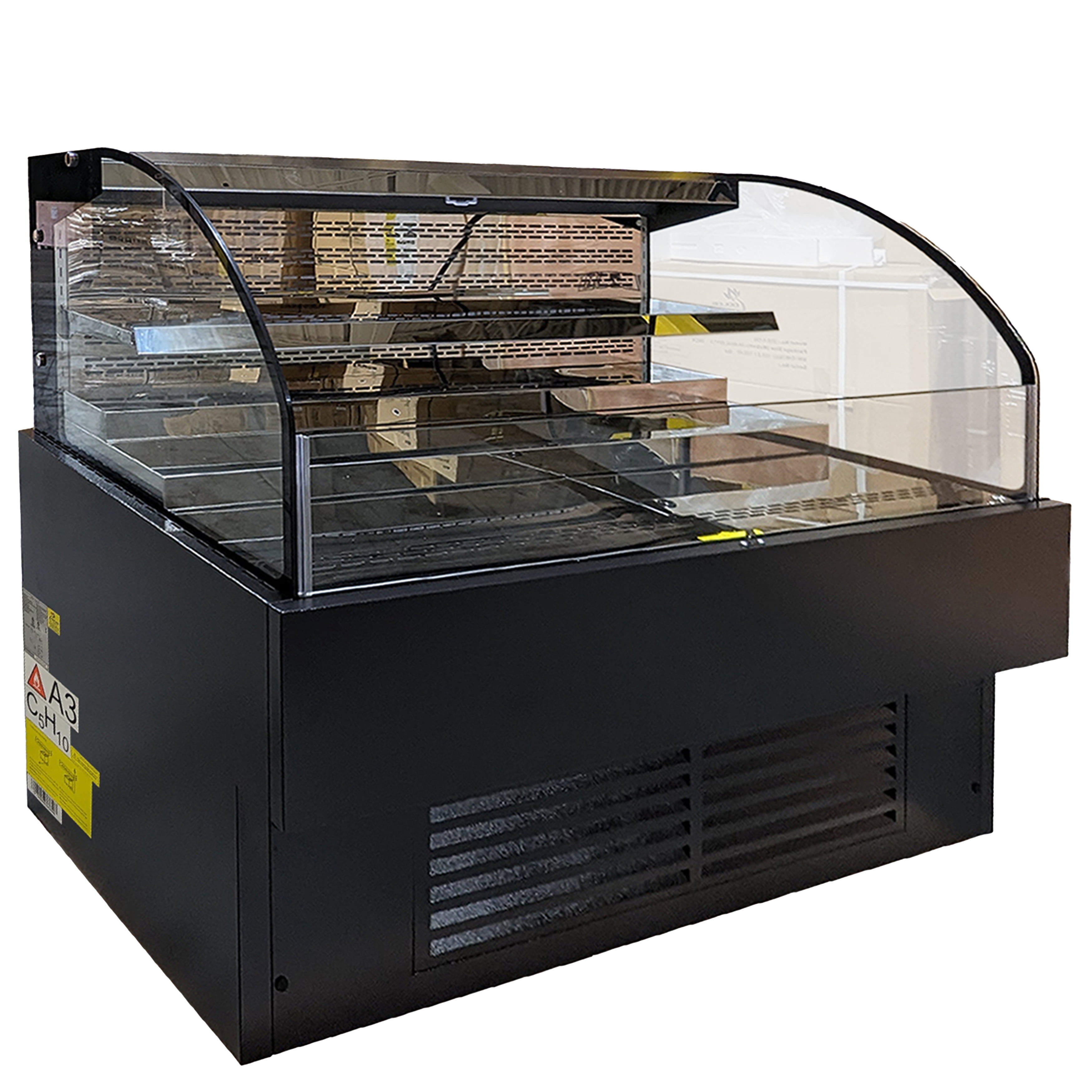 Open Cold Display Case NSF 60 in. Commercial Refrigerated Open Air Cooler Display Case Grab ...