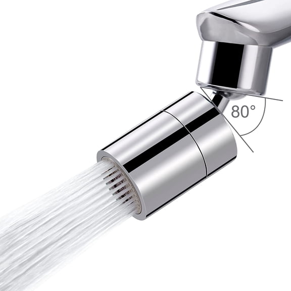 NSF/ANSI/CAN 61 Certified Faucet Aerator, CUPC Certification 360 Degree Kitchen Sink Faucet Aerator, Dual-function Swivel Big Angle Kitchen Faucet Attachment, Faucet Replacement Part, Chrome