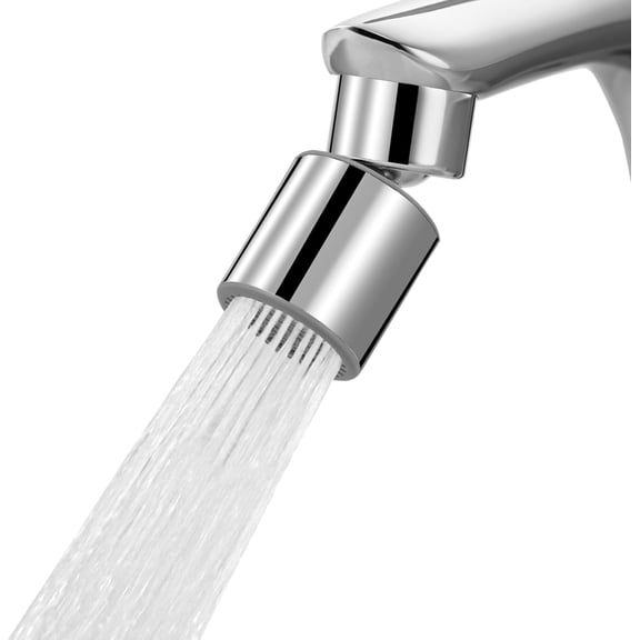 NSF/ANSI/CAN 61 Certified Faucet Aerator, CUPC Certification 360? Twist Kitchen Sink Aerator, Dual-function Sink Sprayer Attachment, Faucet Replacement Part 55/64'' Female Thread, Chrome