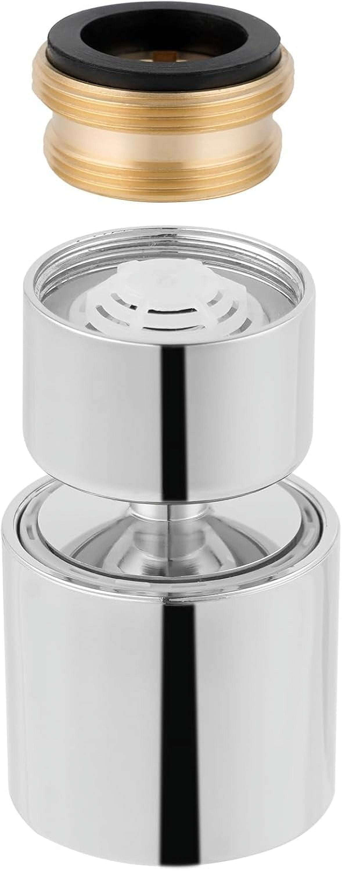NSF/ANSI/CAN 61 Certified Faucet Aerator, cUPC Certification 360° Swivel Faucet Extender, Dual-function Sink Aerator, Kitchen Faucet Sprayer Attachment, 55/64” Female Thread, Chrome