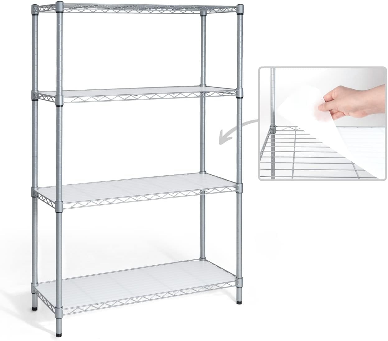 NSF Adjustable Shelves Metal Wire Shelving Unit w/Liners Kitchen