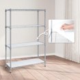 NSF Black Adjustable Shelves Metal Wire Shelving Unit w/Liners Kitchen