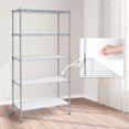 NSF Black Adjustable Shelves Metal Wire Shelving Unit w/Liners Kitchen