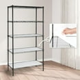 NSF Black Adjustable Shelves Metal Wire Shelving Unit w/Liners Kitchen