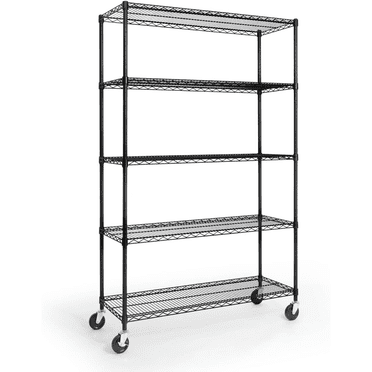 NSF Grade Heavy Duty Wire Shelving W/Wheels, Leveling Feet & Liners