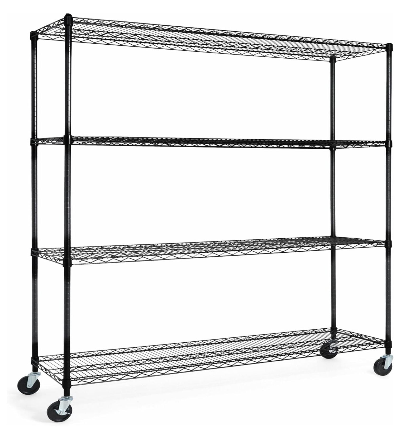 NSF Grade Heavy Duty Wire Shelving w/Wheels, Leveling Feet & Liners ...
