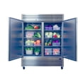 thumbnail image 1 of Commercial Reach in Refrigerator, 54" x 32" x 81 1/2", 42 Cubic Ft, Double Door Stainless Steel Fridge, NSFcertified, 1 of 12