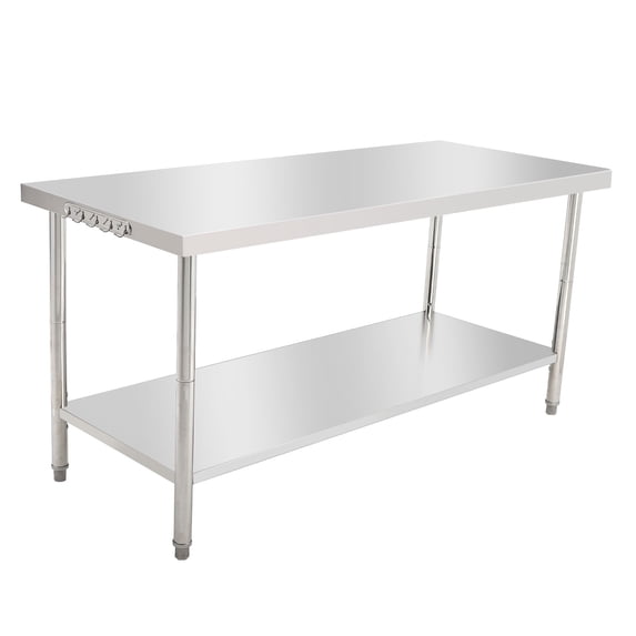 NSF Stainless Steel Brewing Work Table, 72 x30 x35 in, Adjustable ...