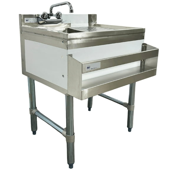 NSF Utility Sink,24''x23''x33'' Free Standing Kitchen Sink, Compartment Bar Sink with Faucet