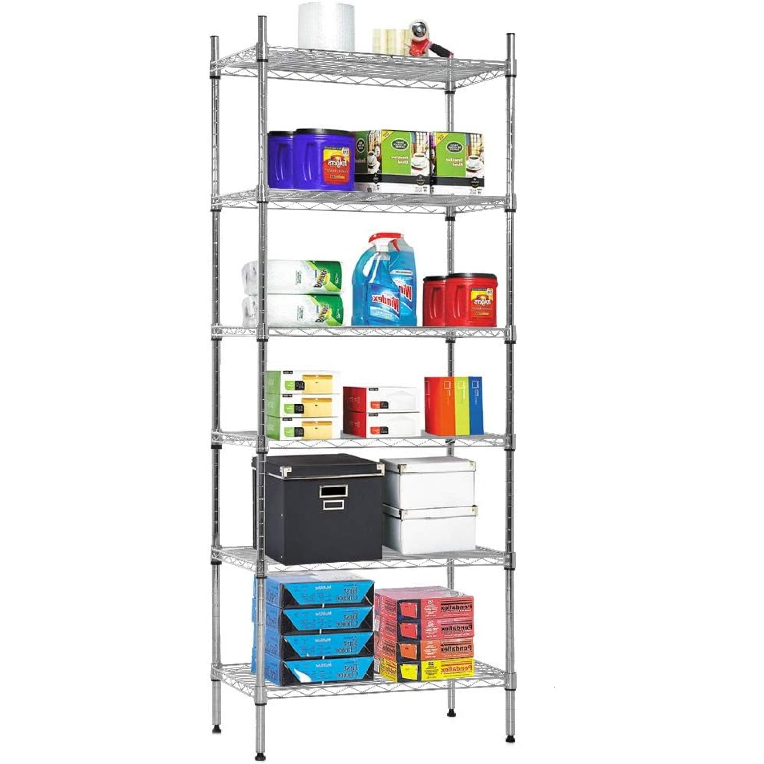 NSF Wire Shelf Organizer 6 Wire Shelving Unit Metal Storage Shelves
