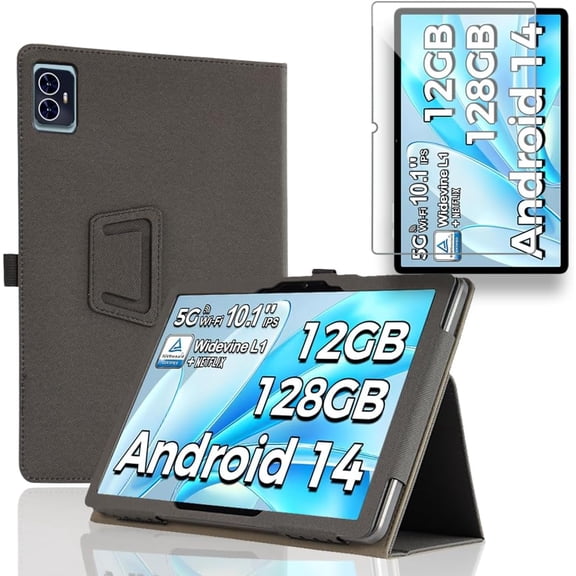 [NSFN] for TECLAST M50S Case,10 Inch Tablet Case,Protective Case with Handheld Band,Easy to Hold,Stand Function,Multiple Angles,Portable,Comes with 1 piece of LCD glass film