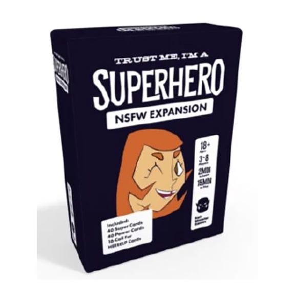 NSFW Superheroes Expansion Pack: Trust Me I'm a Superhero Card Game. Age 18+, 3-8 Players