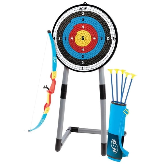 NSG Junior Archery Set with Freestanding Target and 5 Suction Cup Arrows