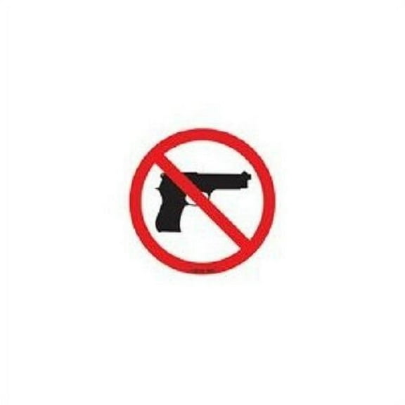 NSI - 2 x No Guns Allowed 1.5" Mini Stickers Decals - UV In/Out Weather Protected, Long Lasting