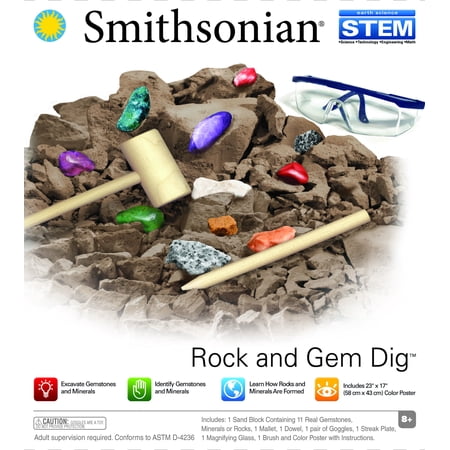 Collections Etc Smithsonian Rock and Gem Dig Archeology Kit