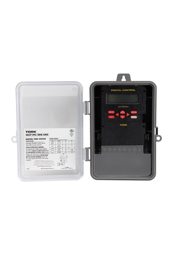 NSI Industries ELC71PC/208-240 Energy and Lighting Control Zone Time Switch, 208-240 VAC Timer Supply, 1 Channel, DPDT Output Contact