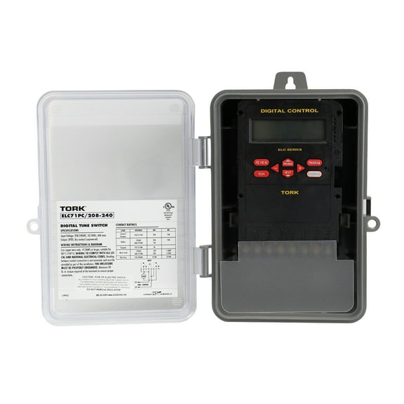 NSI Industries ELC71PC/208-240 Energy and Lighting Control Zone Time Switch, 208-240 VAC Timer Supply, 1 Channel, DPDT Output Contact