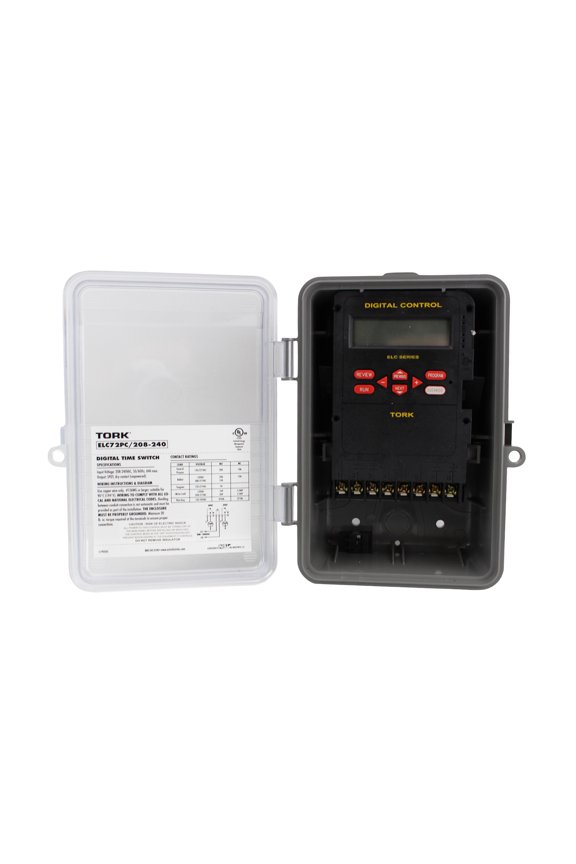 NSI Industries ELC72PC/208-240 Energy and Lighting Control Zone Time Switch, 208-240 VAC Timer Supply, 2 Channels, SPDT Output Contact