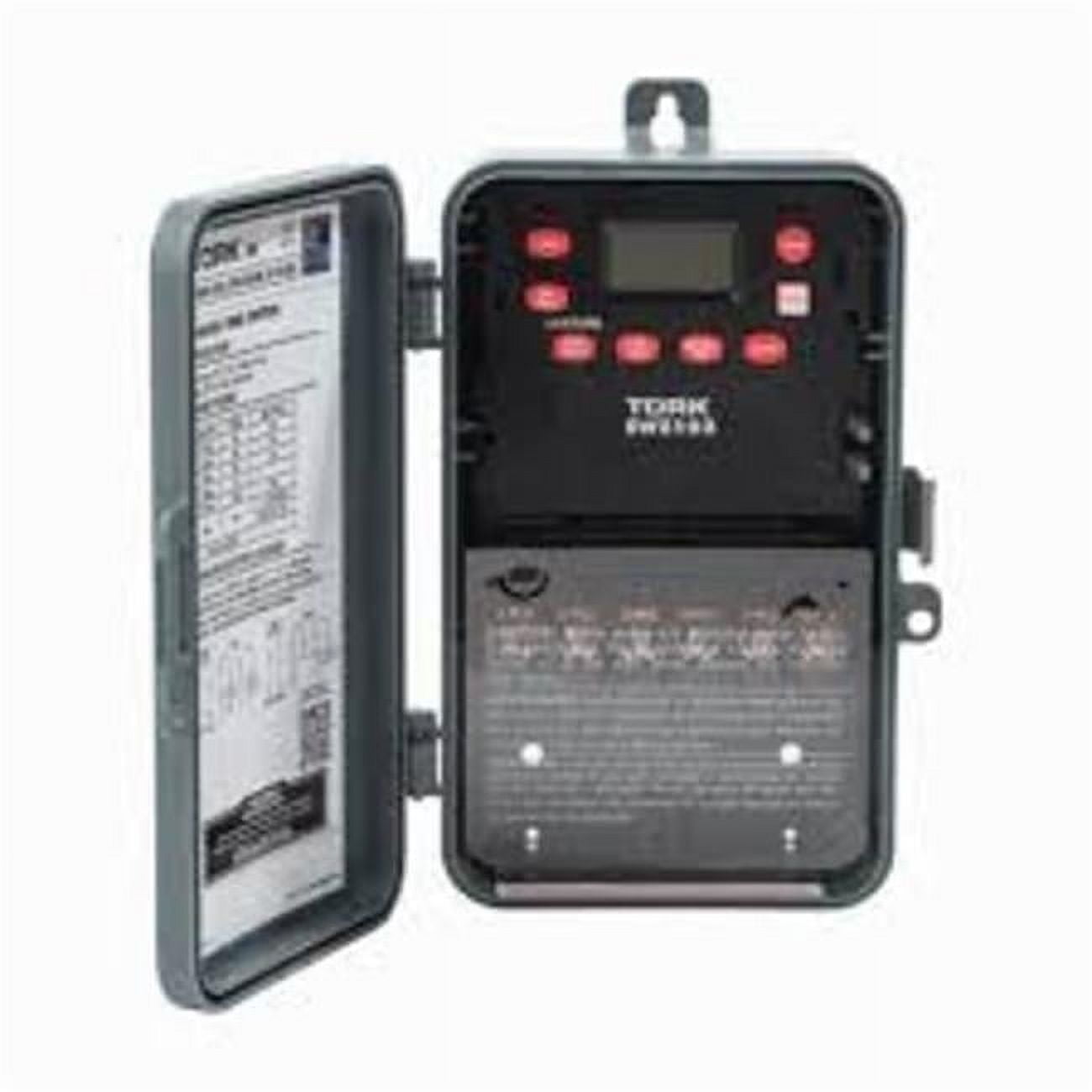 Gray Noryl Plastic Digital Time Switch with Locking Hasp