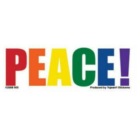 NSI - Peace Rainbow Sign - Mini Sticker / Decal