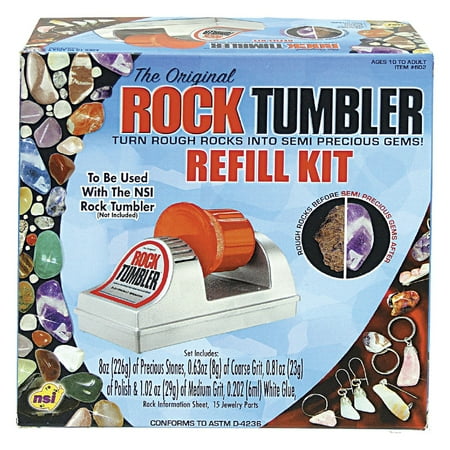 NSI Rock Tumbler Refill Classic Kit - Educational Geology Set for Kids Ages 10+