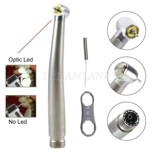 NSK Style Dental E-generator Shadowless Ring LED High Speed Handpiece 4 Spray 2 Hole