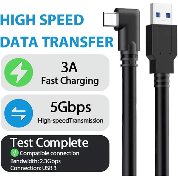 NSKBBM-10FT Link Cable for Oculus Quest 3/Quest 2, High Speed Data Transfer Charging Cable USB 3.0 to USB C Cable Charger for Oculus Quest 2 Accessories VR Headset Gaming to PC