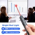 thumbnail image 1 of NSKBBM-（2 Units） Wireless Presenter Remote Presentation Pointer Clicker with Hyperlink & Volume Control USB PowerPoint Slide Advancer for Mac Laptop PC Computer Keynote, 1 of 4