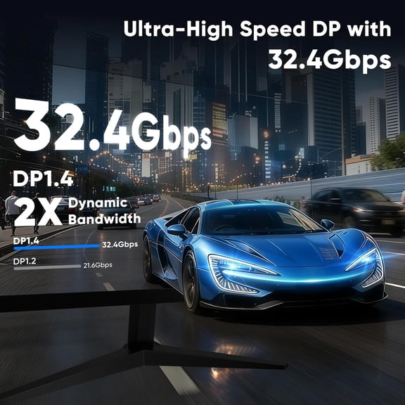 NSKBBM-DisplayPort Cable 1.4 3FT, 32.4Gbps DP Cable, 8K@60Hz/4K@120Hz/2K@240Hz, HDR, DSC 1.2, FreeSync, G-Sync, FEC, Braided, Compatible for Monitor, Computer, Laptop, Graphics Card, Docking Station