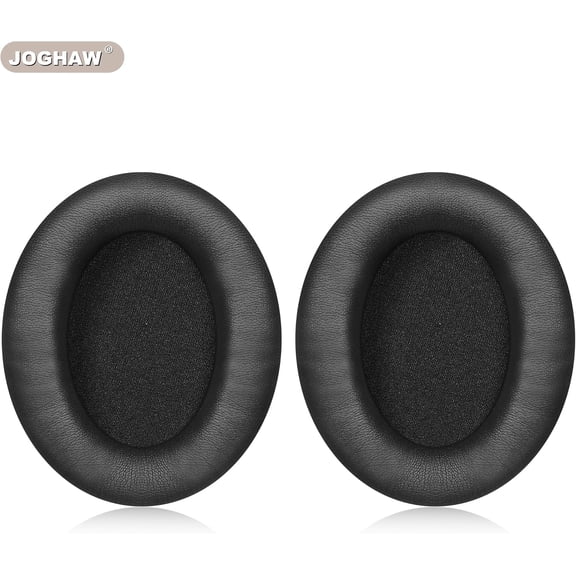 NSKBBM-Replacement Ear Pads for HyperX Headsets, Compatible with Cloud I II III Pro Core Alpha Alpha S Flight Stinger Mix CloudX, Protein Leather Ear Cushions with Soft Memory Foam - Black