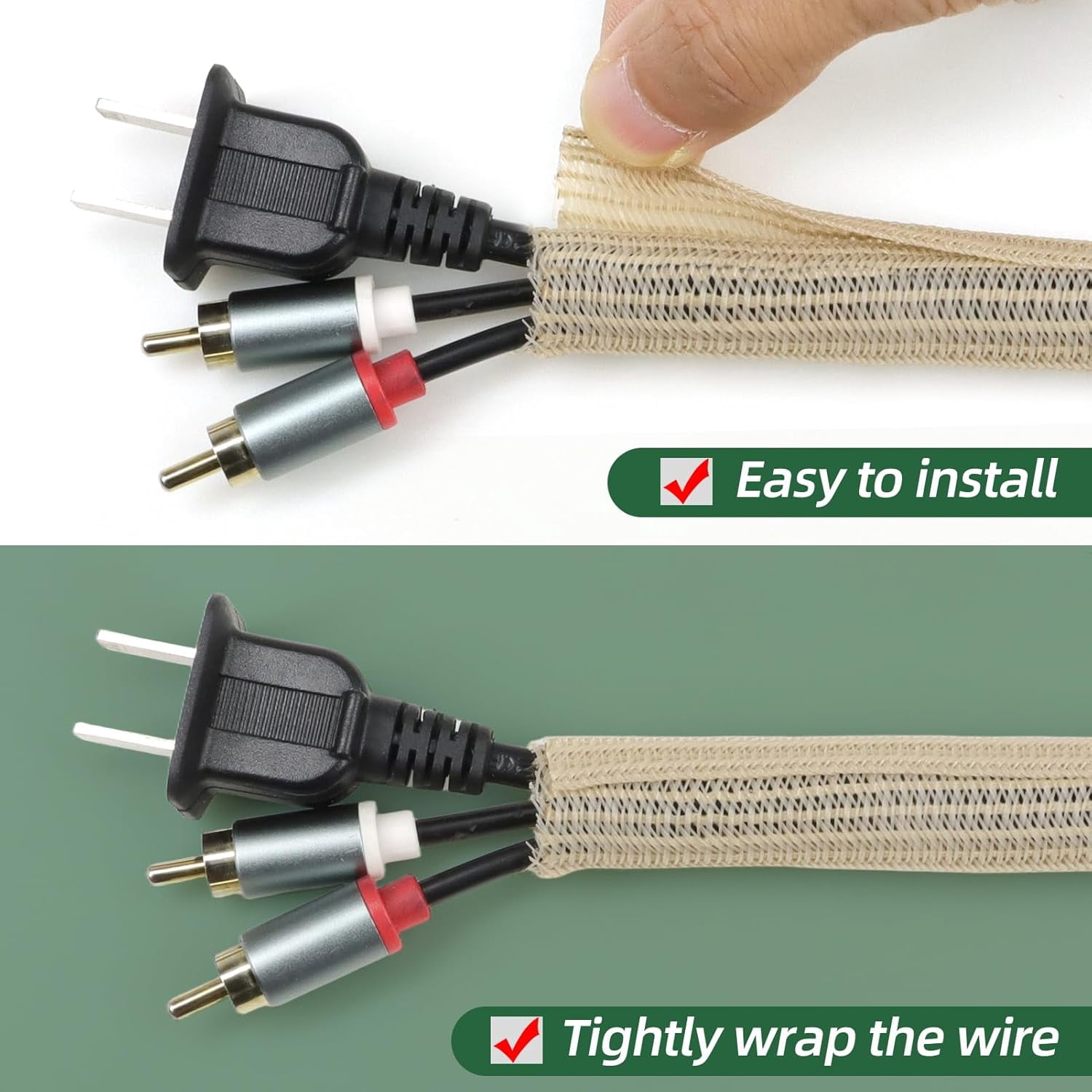 NSKBBM-Split Wire Loom Tubing, Cable Protector Sleeve, Braided Cable ...
