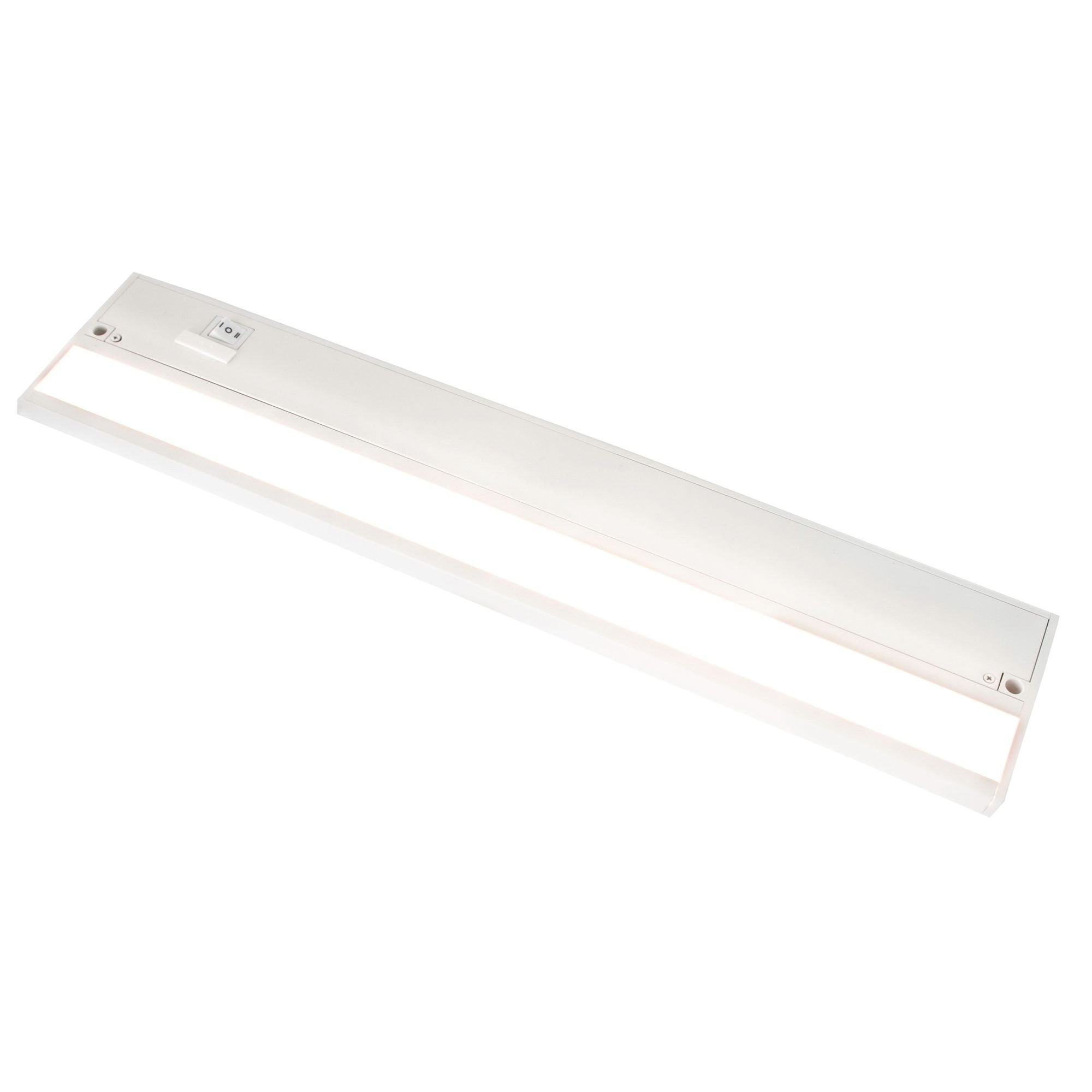 18-Inch White LED Under Cabinet Task Light with Adjustable Color Temperature