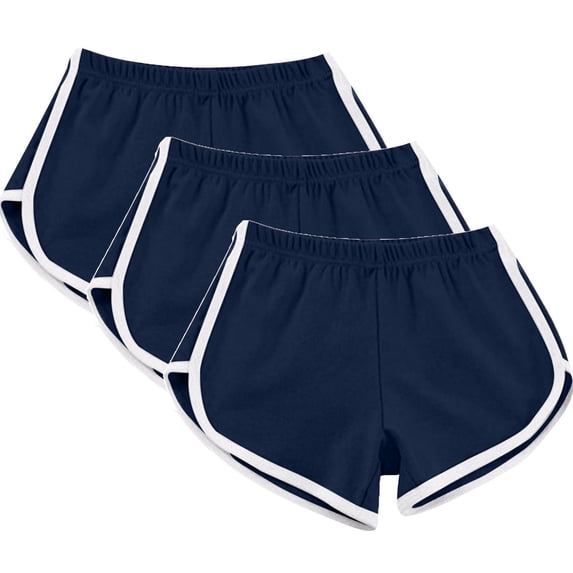 NSLGXD 3PC Athletic Shorts for Women Summer Elastic Waist Shorts Yoga Workout Mini Shorts Loose Athleisure Shorts Dolphin Pants Cycling Hiking Gym Shorts