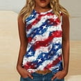 thumbnail image 1 of NSLGXD American Flag Patriotic Tank Tops for Women Loose Fit Sleeveless Tee Shirts 4th of July Holiday Tops Red and Blue USA Tshirts Independence Day Patriotic T Shirt, 1 of 4